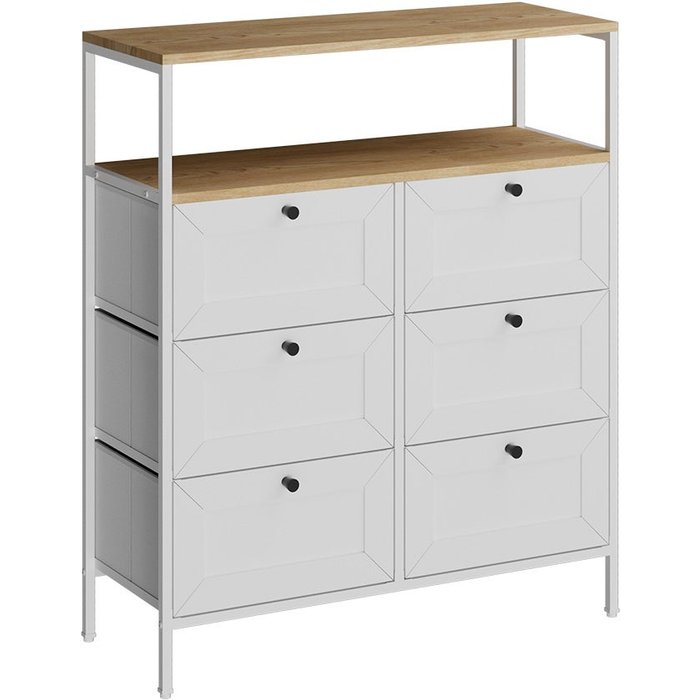 Vicco cómoda belaro, blanco, 80 x 95 cm 6 cajones