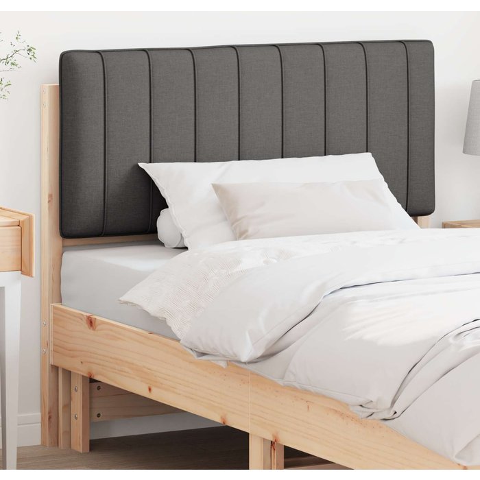 Cabecero tapizado con cabecera marrón y gris oscuro 100 cm vidaxl
