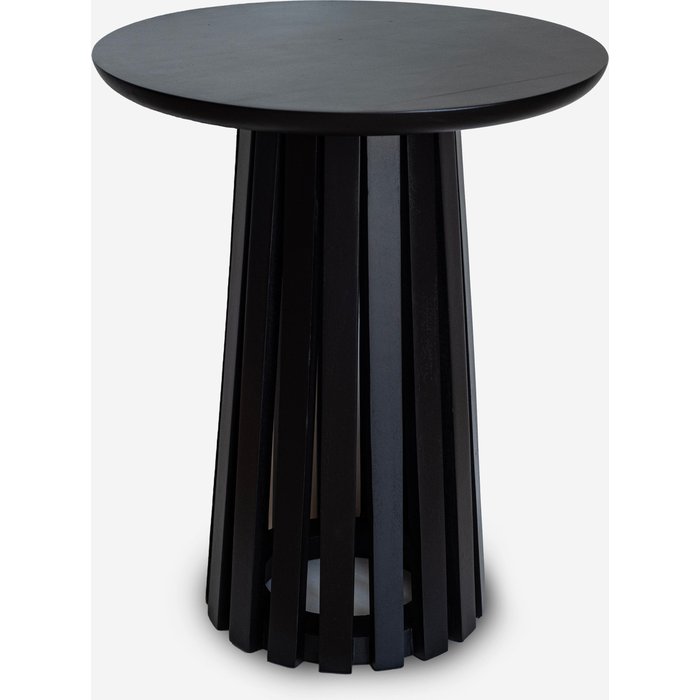 Mesa auxiliar de madera de acacia negra 45x45x55 cm – funcional y elegante