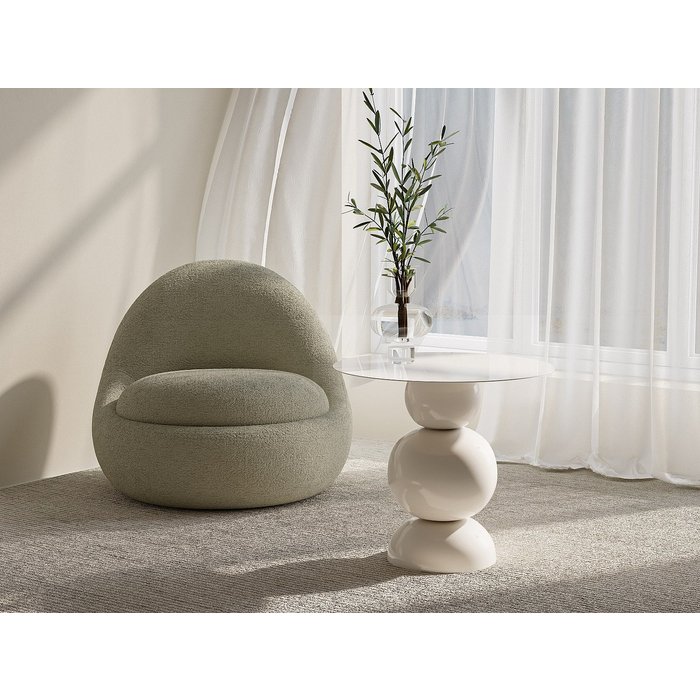 Mesa auxiliar de metal - crema - jesina