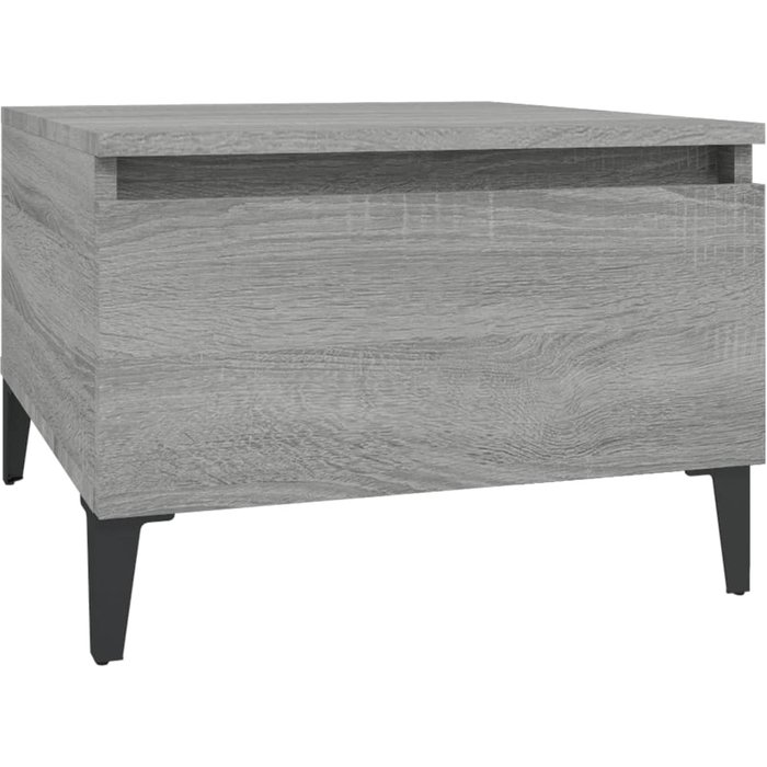 Mesa auxiliar madera contrachapada gris sonoma 50x46x35 cm - comfortxl