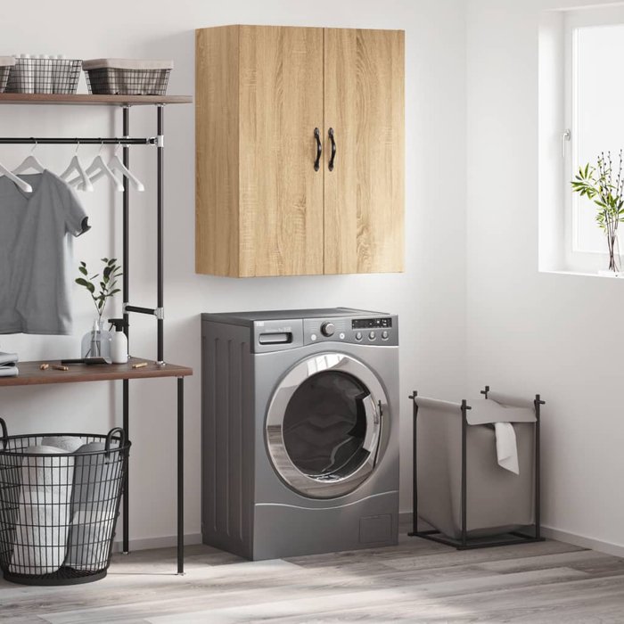 Vidaxl armario de pared madera ingeniería roble sonoma 69,5x34x90 cm