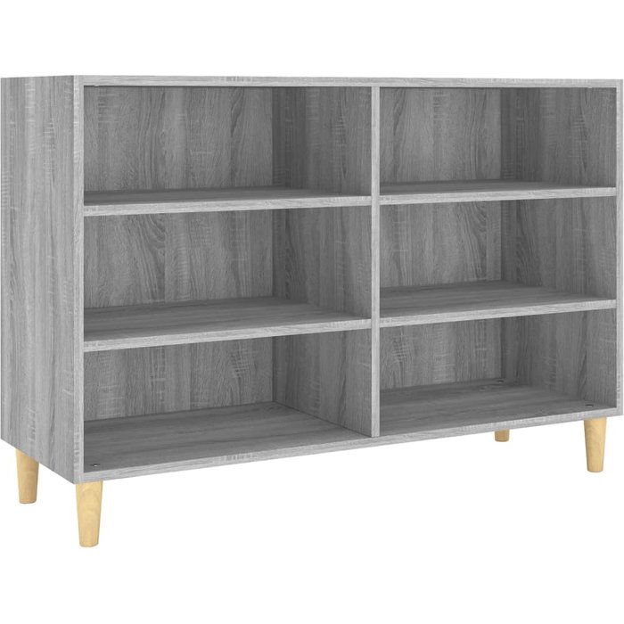 Aparador de madera de ingeniería gris sonoma 103,5x35x70 cm - comfortxl