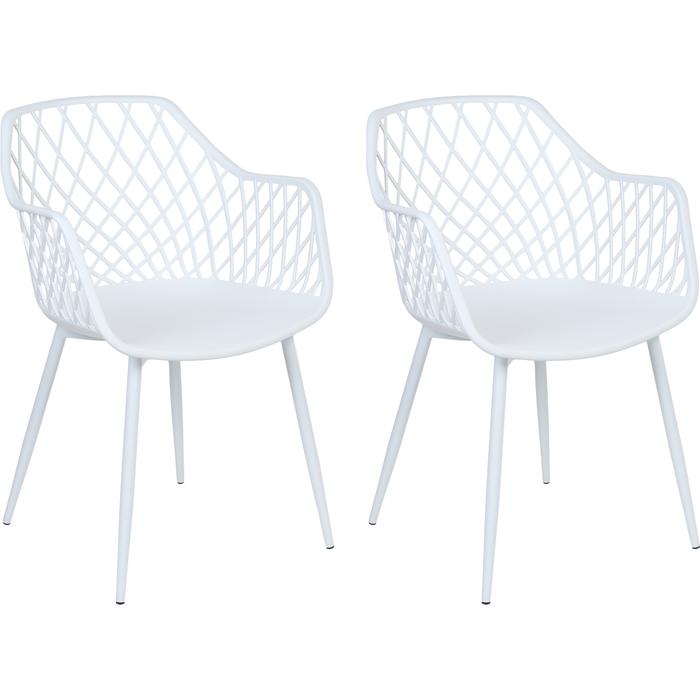 Beliani conjunto de 2 sillas de comedor nashua ii blanco