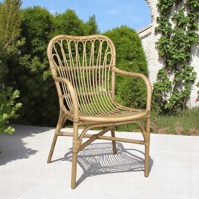 Sillón silla en madera de bambú real