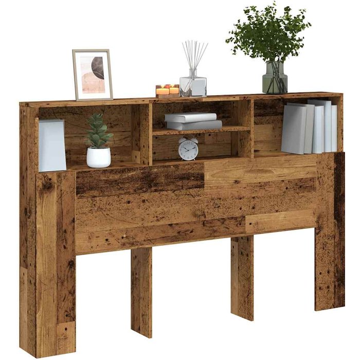 Maison exclusive - cabecero armario madera ingeniería envejecida 160x19x103,5 cm