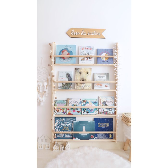 Librería infantil montessori lisa - 4 estantes, minipiu