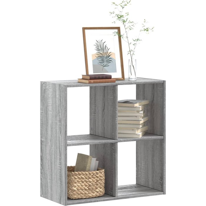 Librería sonoma gris 68,5x32x68,5 cm madera contrachapada