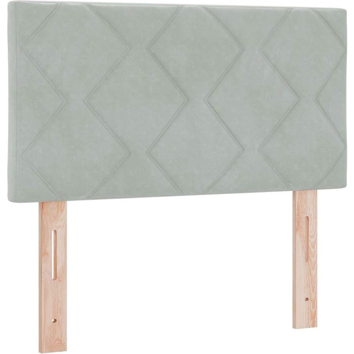 Cabecero cama - mueble cabecero led gris claro 80 cm terciopelo