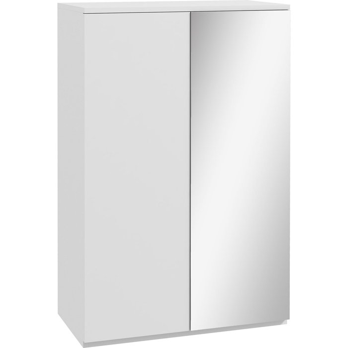 Zapatero blanco 18 pares con espejo 60x32x95cm estantes ajustables