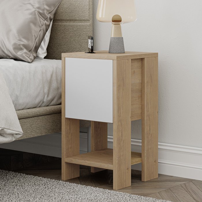 Mesita - venprodin - 55x30x30 safir-blanco