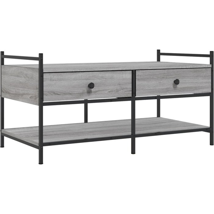 Mesa de centro de madera compuesta gris sonoma 99x50x50 cm - comfortxl