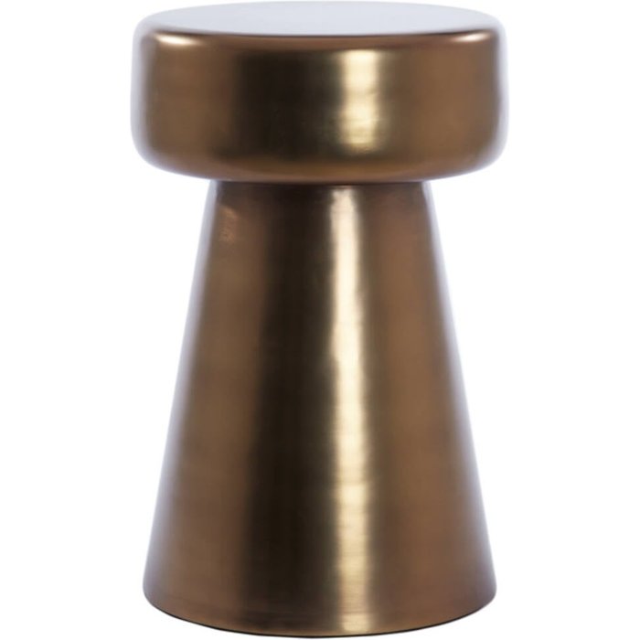 Light & living mesa auxiliar dakwa brillante marrón bronce - ø30x47 cm