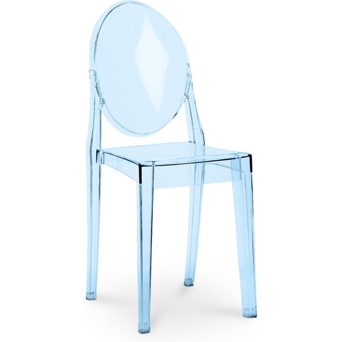 Silla louiva gris transparente-color azul transparente