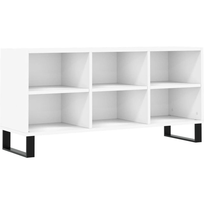 Mueble tv de madera laminada blanca 103,5x30x50 cm - comfortxl