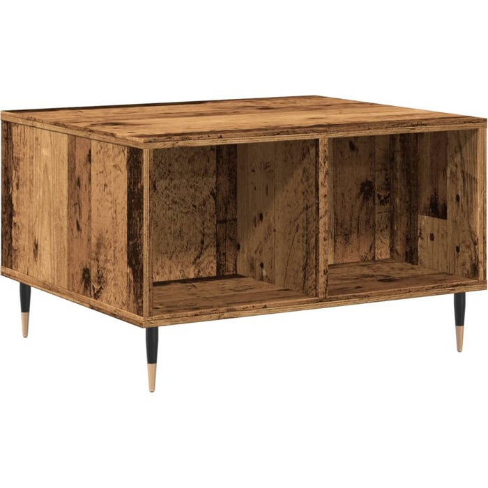 Mesa de centro madera ingeniería madera envejecida 60x50x36,5cm - comfortxl