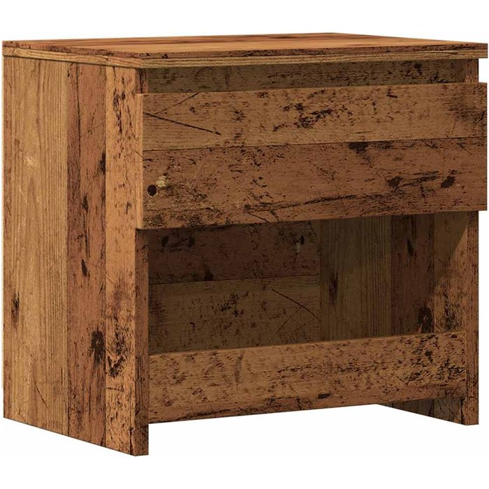 Mesita de noche madera contrachapada madera antigua 40x30x39 cm - comfortxl