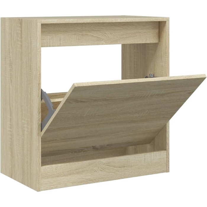 Zapatero de madera de ingeniería roble sonoma 60x34x63,5 cm - comfortxl