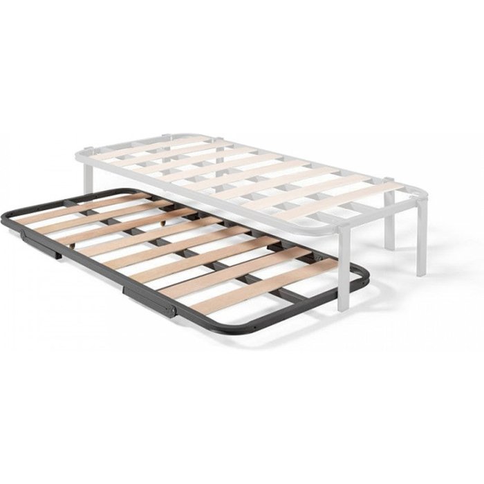 Somier inferior de cama nido | patas plegables y ruedas, medida: 80x190 cm
