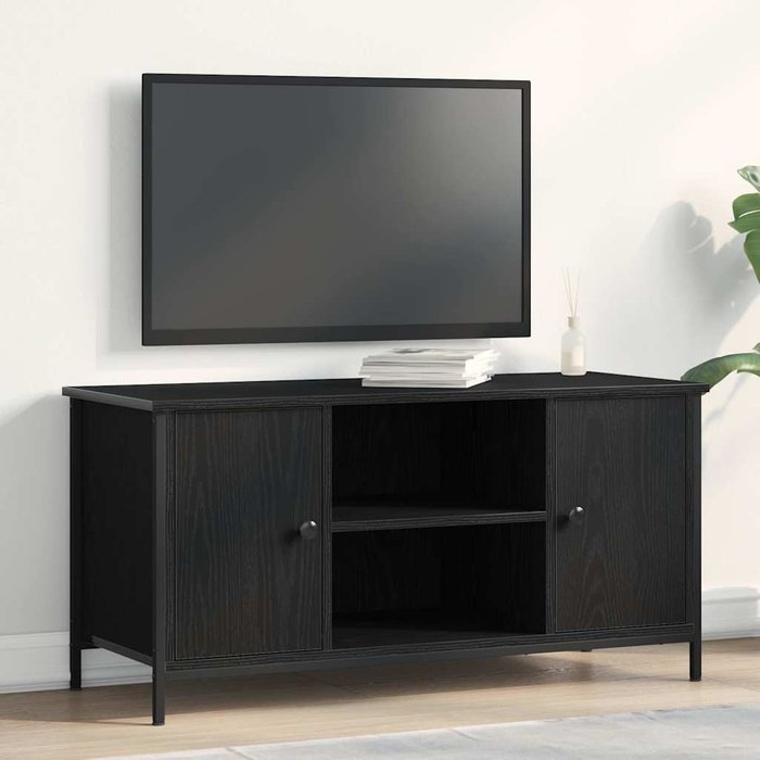 Mueble de tv, roble negro, 100 x 40 x 50 cm, madera de ingeniería