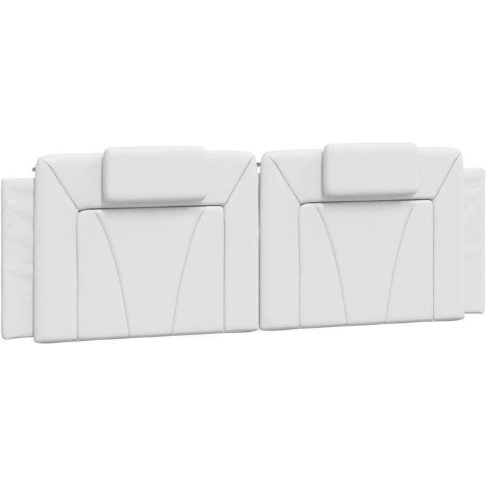 Cabecero de cama acolchado cuero sintético blanco 160 cm - comfortxl