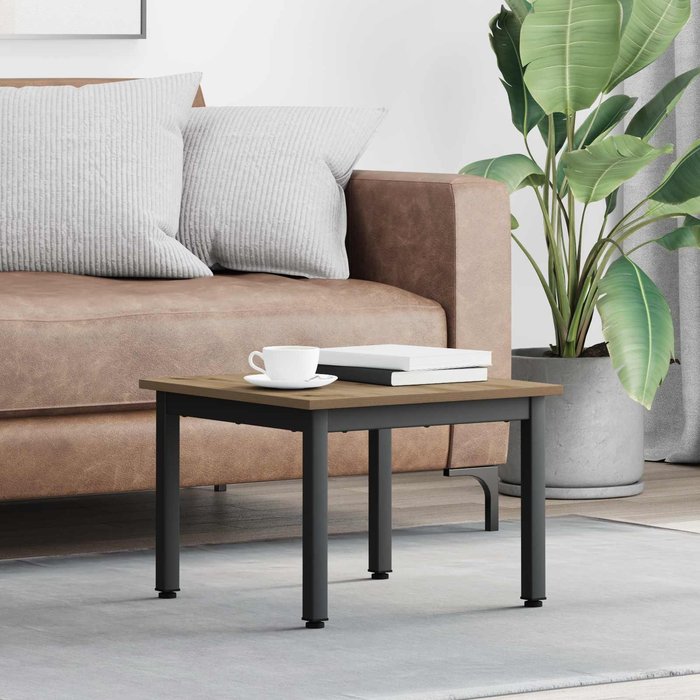 Maison exclusive - mesa de café roble artesanal 50 x 50 x 36 cm