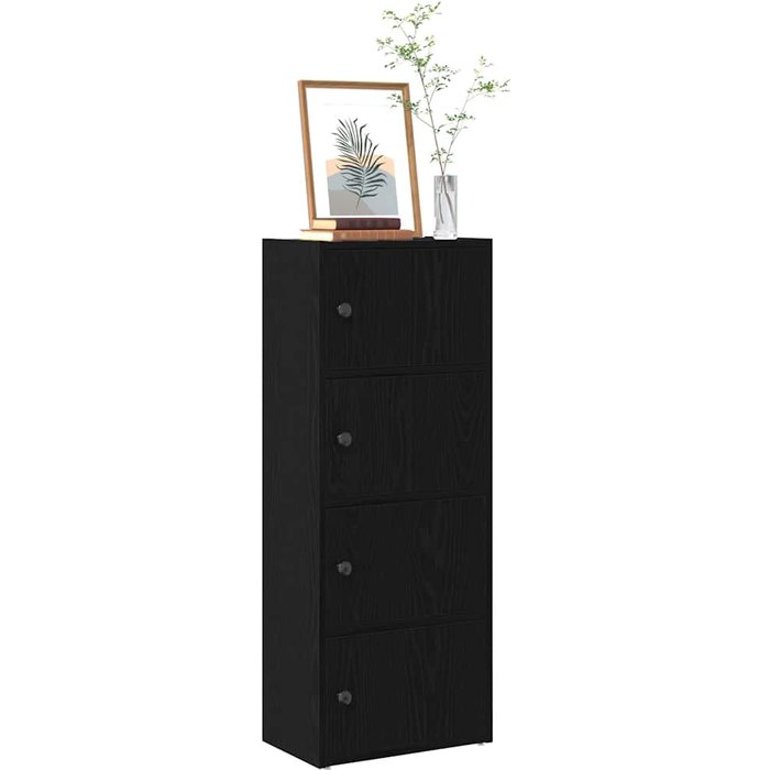 Librería de roble negro, 40x24x102 cm, madera de ingeniería. - pangivo