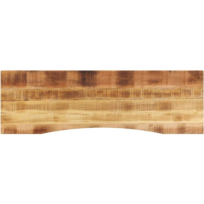 Tablero de escritorio curvo, 160x50x2,5 cm, madera maciza de mango sin acabado.