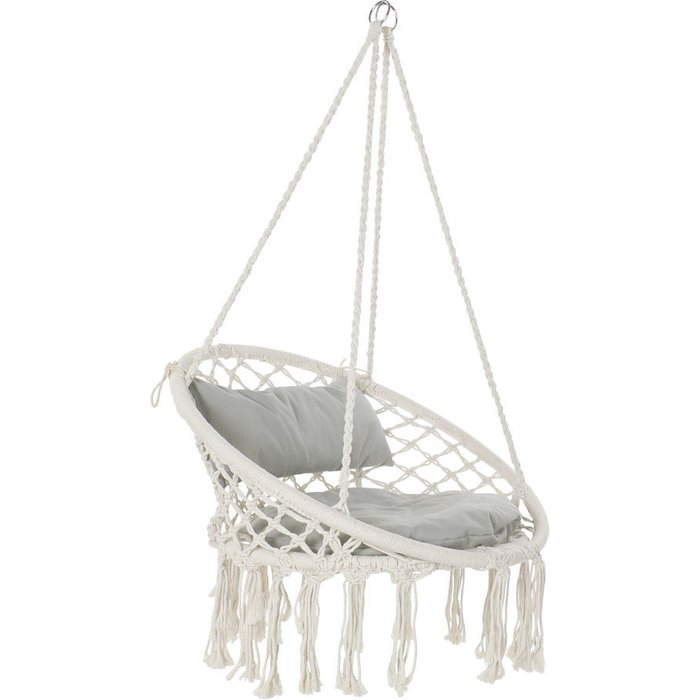 Silla colgante algodon 82x62x123 100kgs, con cojin