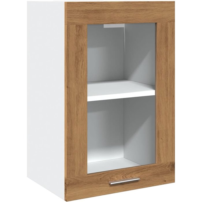 Armario vitrina colgante madera roble artisian 40x31x60 cm - comfortxl