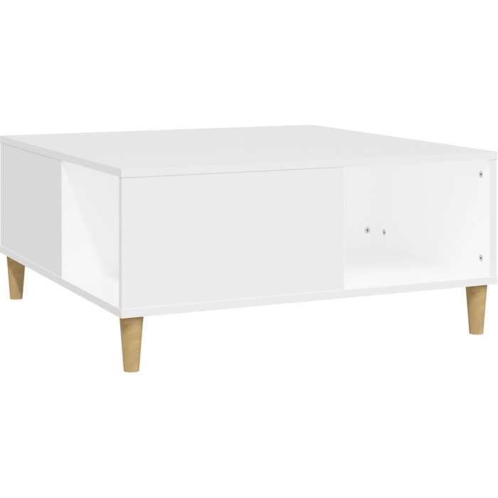 Mesa de centro de contrachapado blanco 80x80x36,5 cm - comfortxl