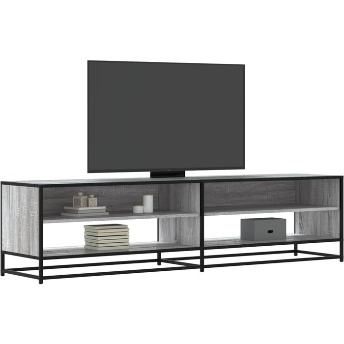 Mueble de tv madera de ingeniería gris sonoma 180,5x40x46 cm