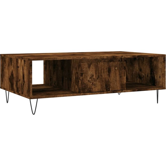 Mesa de centro madera de ingeniería roble ahumado 104x60x35 cm