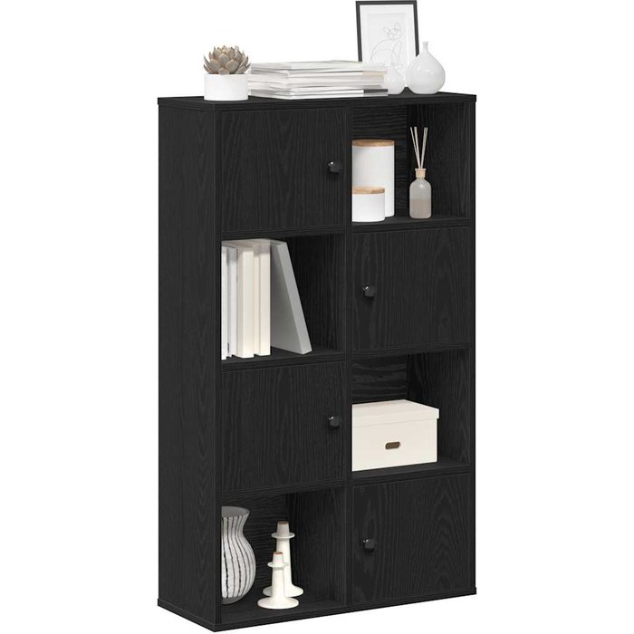 Librería roble negro 60x24x101,5 cm madera contrachapada