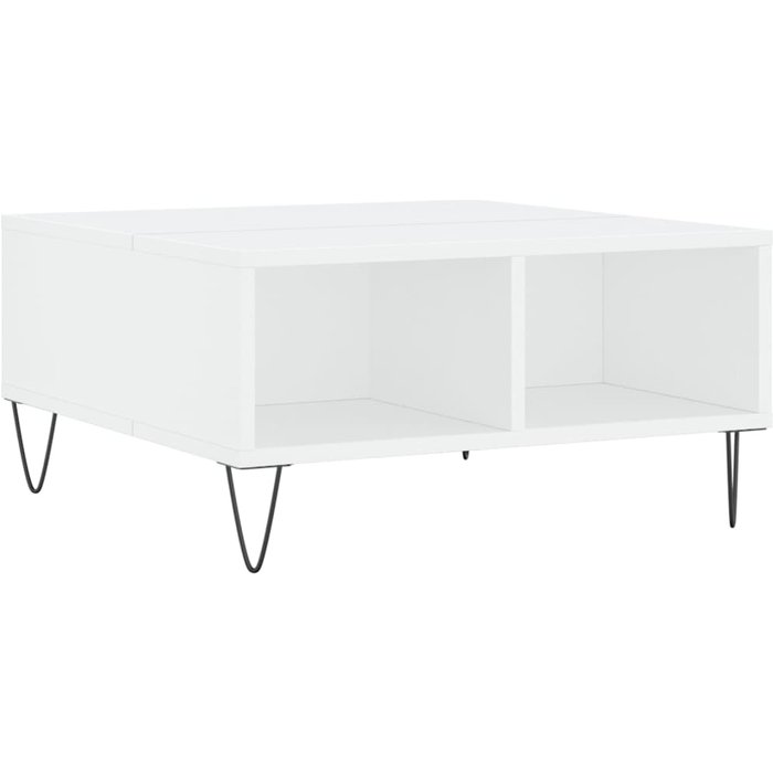 Mesa de centro madera de ingeniería blanco 60x60x30 cm - comfortxl