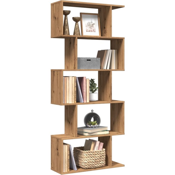 Maison exclusive - librería divisora 5 niveles madera roble artisan 70x24x161 cm