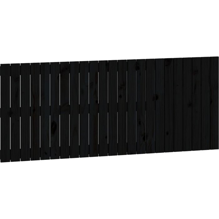 Cabecero de pared de madera maciza de pino negro 147x3x60 cm - comfortxl