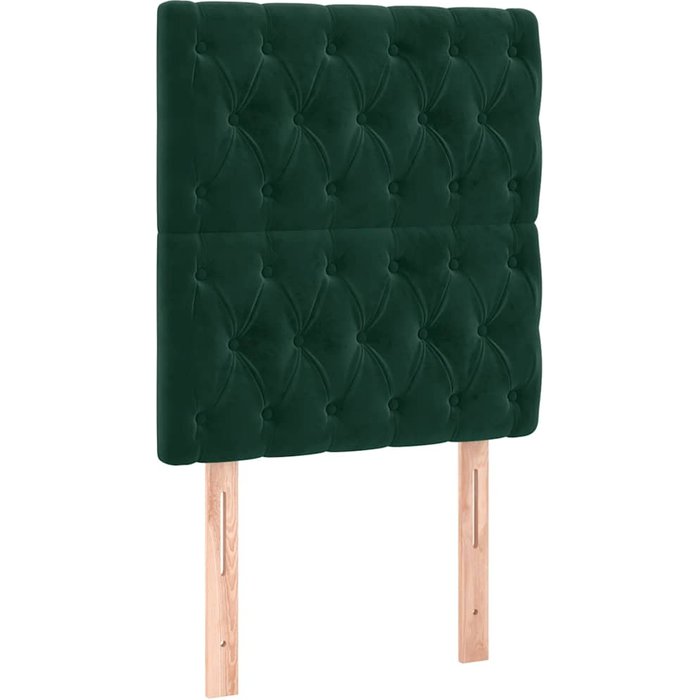 Cabecero de cama - mueble cabecero verde oscuro 80x7x118/128 cm terciopelo