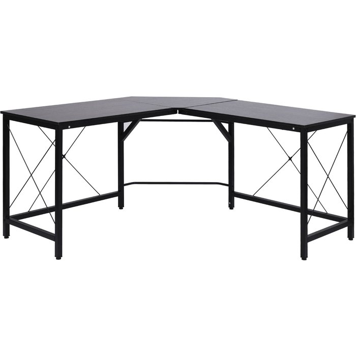 Escritorio esquinero en l negro 150x150cm metal estructura 70kg