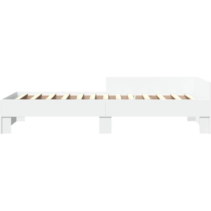 Estructura de cama madera de ingeniería blanca 90x200 cm