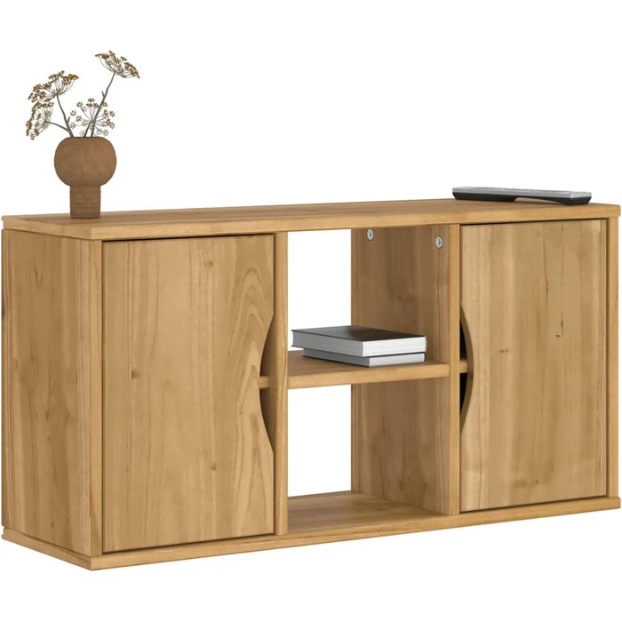 Mueble de tv odda madera maciza de pino 79x24x40 cm