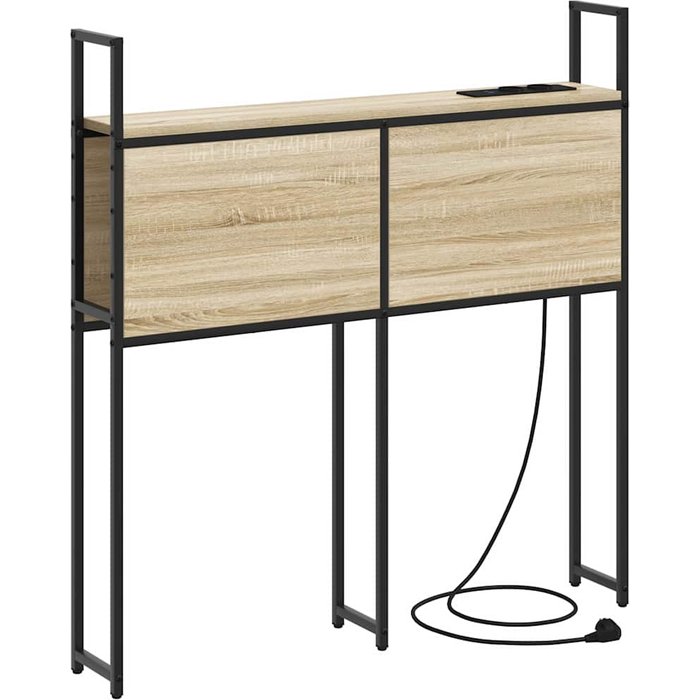 Cabecera de almacenamiento con cabecera roble sonoma 75 cm