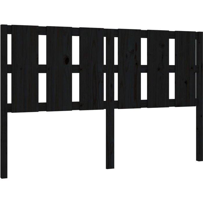 Cabecero de cama madera maciza de pino negro 155,5x4x100 cm - comfortxl