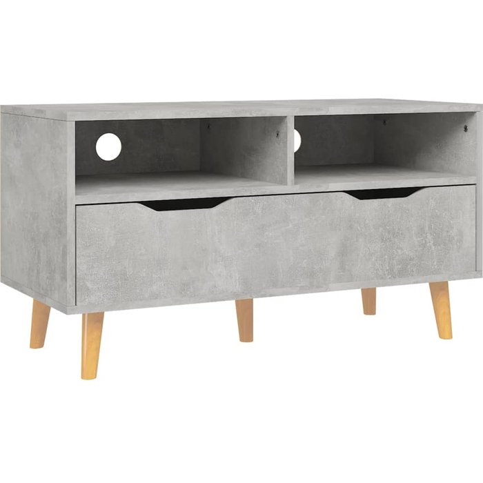 Mueble tv aglomerado gris hormigón 90x40x48,5 cm