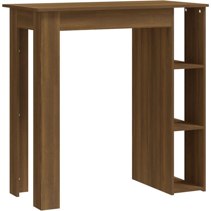 Mesa alta | mesa de bistró con estante marrón roble 102x50x103,5 cm cfw288072