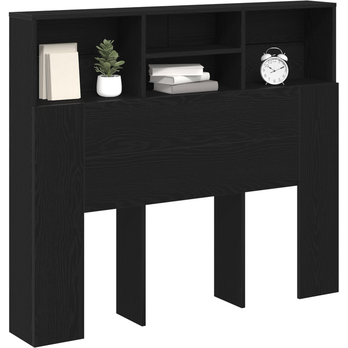 Cabecero rio madera ingeniería roble negro 120x19x103,5cm cfw49429