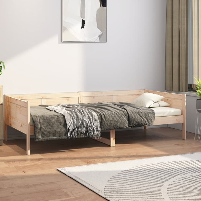 Sofá cama madera maciza de pino 80x200 cm
