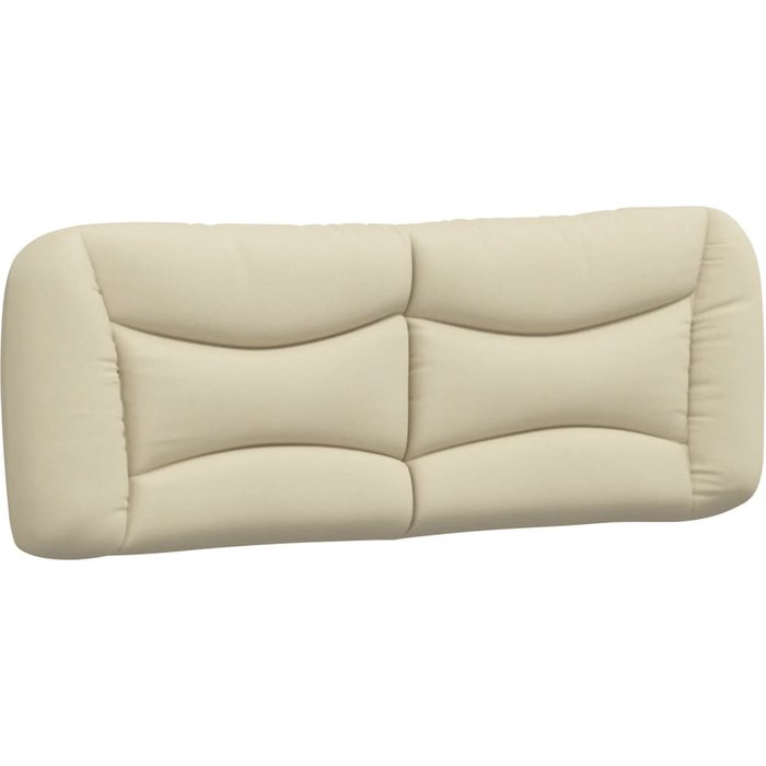 Cabecero de cama acolchado tela crema 140 cm - comfortxl