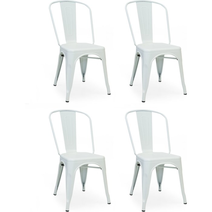 Pack 4 sillas linx blanco mate
