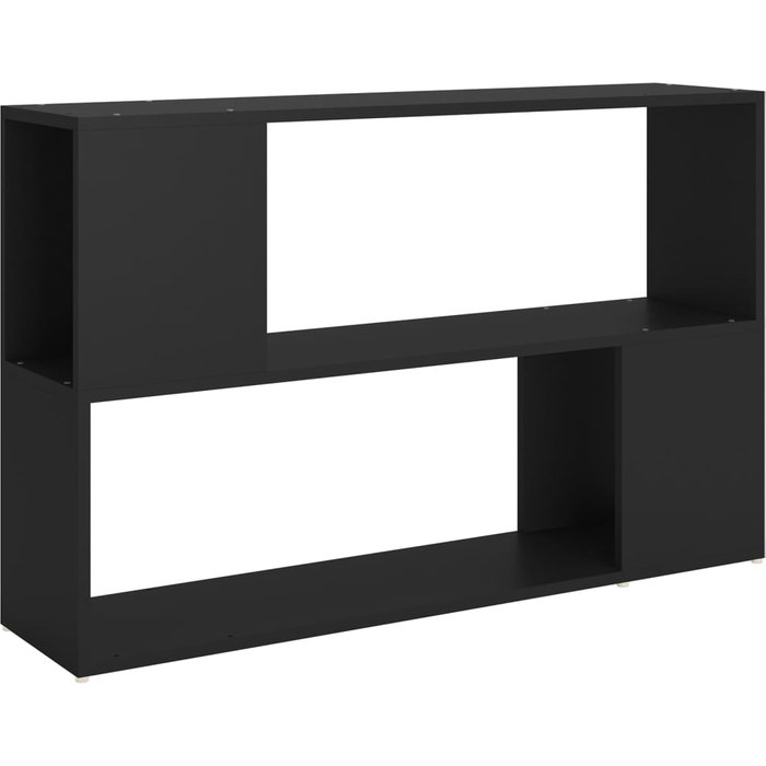 Librería de madera contrachapada negro 100x24x63 cm – comfortxl